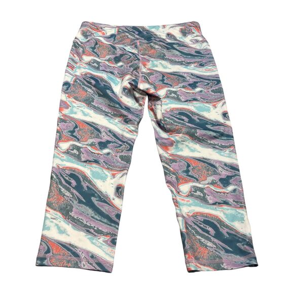 Pro-player Capri Leggings Women's Medium Multicolor Tie-Dye Stretch Performance - Picture 2 of 6